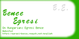 bence egresi business card